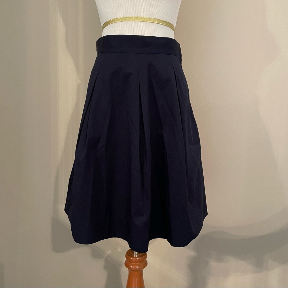 COS Navy Pleated Skirt with Pockets, Size 4